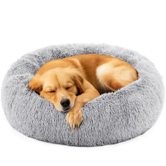 Cama NEWBULIG donut calma para perros, refugio suave y reconfortante