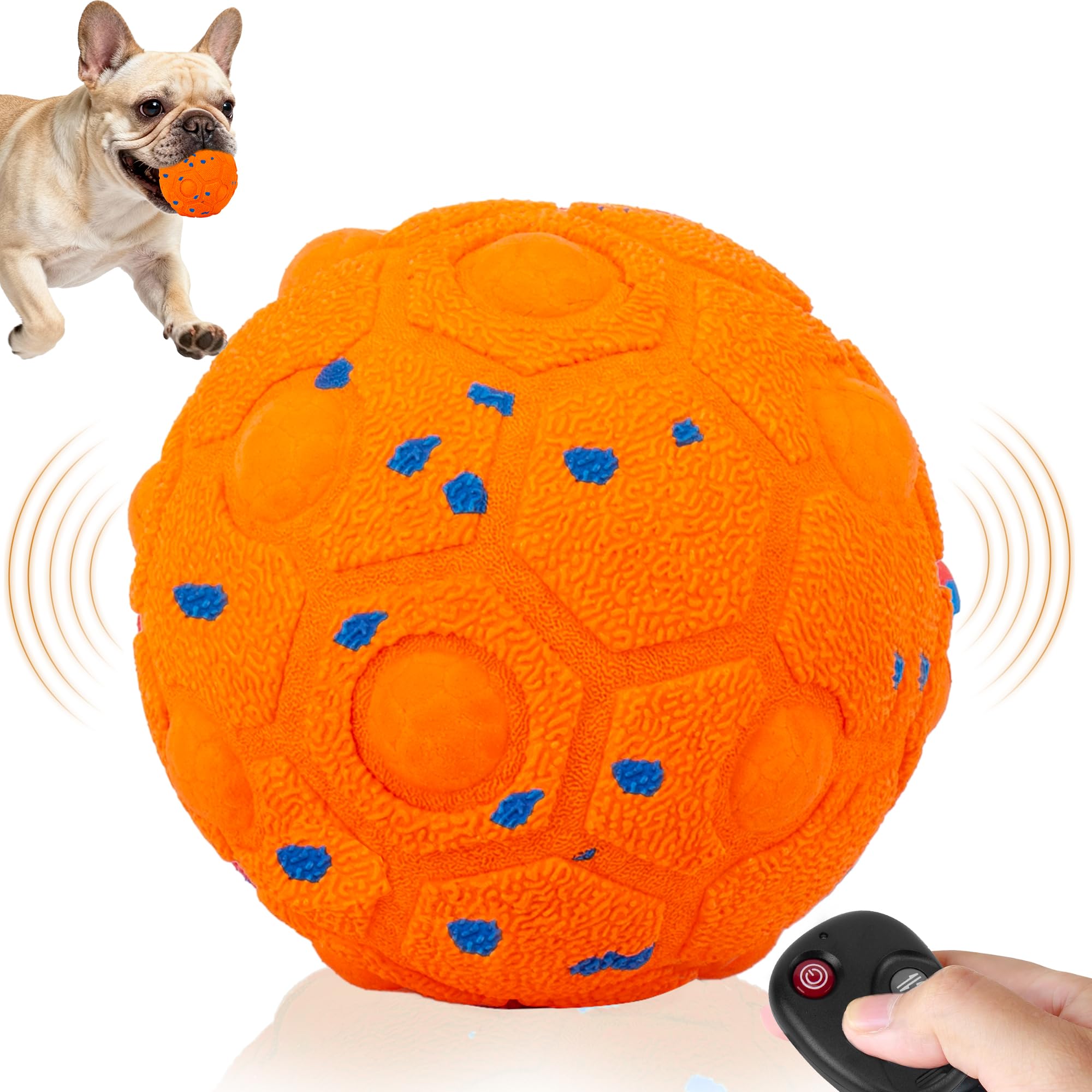 Bola interactiva Newget para perros con control remoto para jugar en casa.