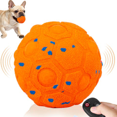 Bola interactiva Newget para perros con control remoto para jugar en casa.