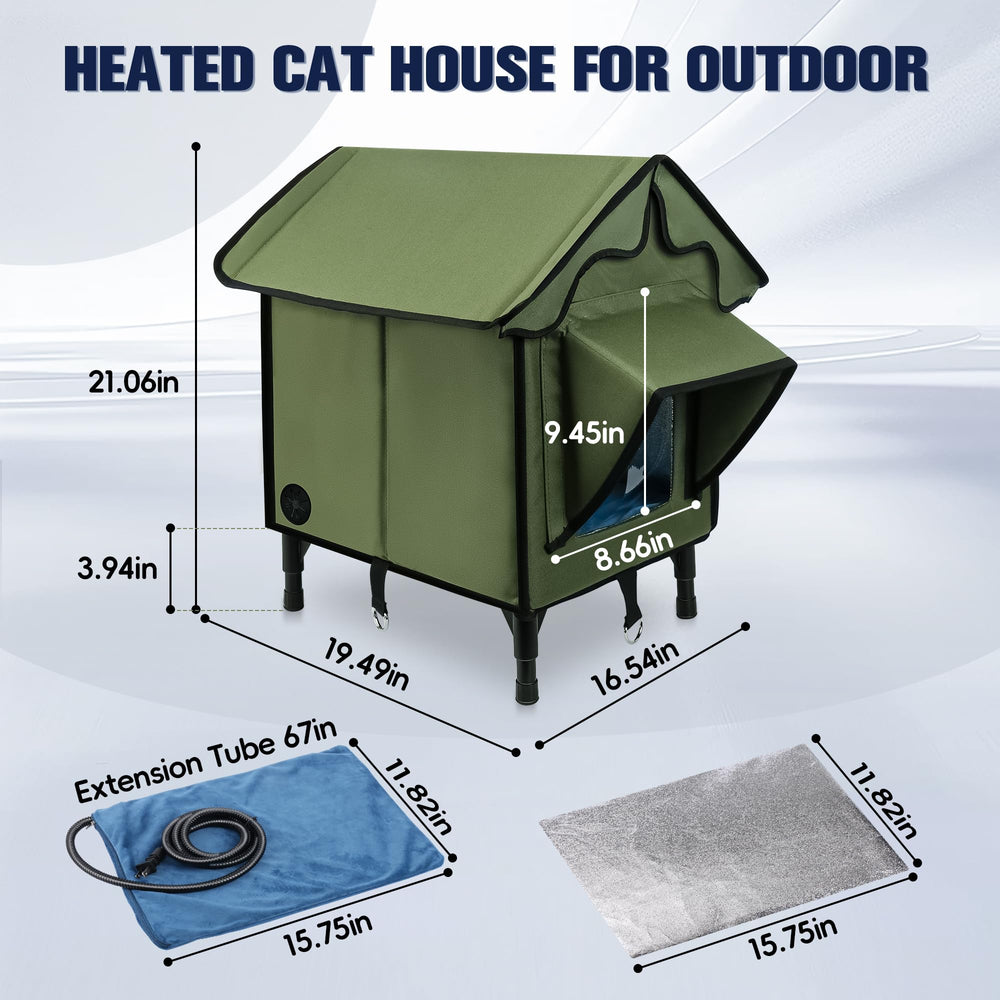 Newget casa-gato-caliente interior amplio ofrece espacio para estirar y descansar cómodo