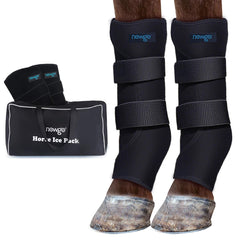 NEWGO bota de hielo para caballo con diseño 3D que abraza la pierna