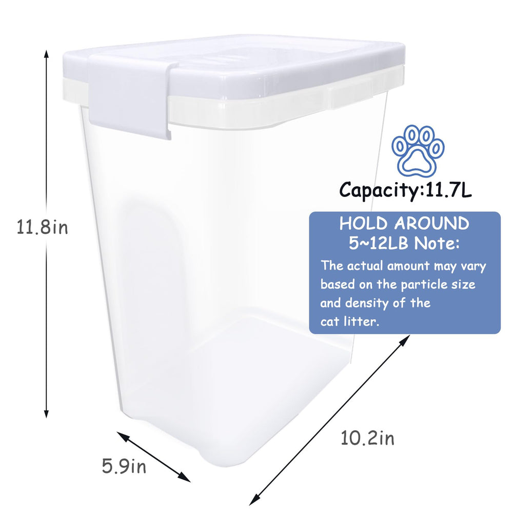 Newivi contenedor para arena de gatos con capacidad grande y boquilla para verter.