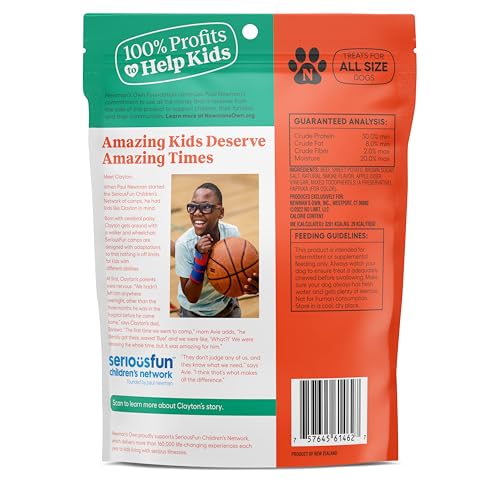Newman's Own Premios para perros: camote dulce, sabor suave y natural.