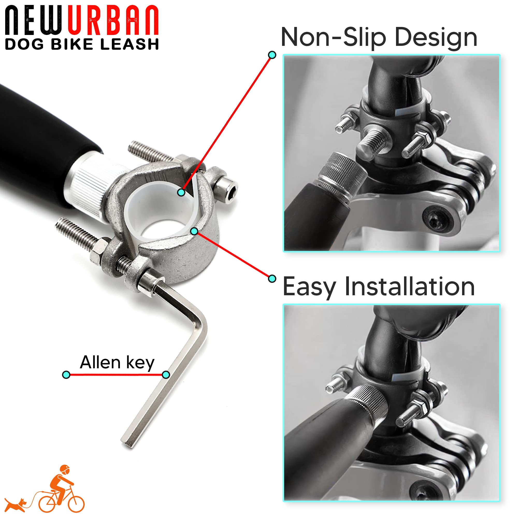 NEWURBAN detalle de amortiguación, control suave durante el paseo en bici.