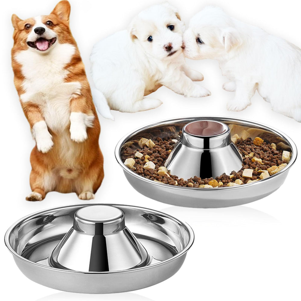 Tazones dobles Nexboraque para cachorros, ideal para alimentar dos crías a la vez