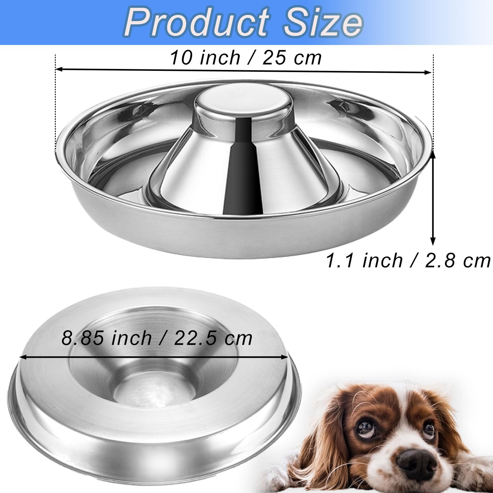 Tazones de acero inoxidable Nexboraque para perros pequeños, duraderos y seguros