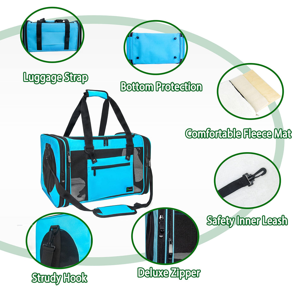 NextFri transportín con asas ajustables y correa para coche