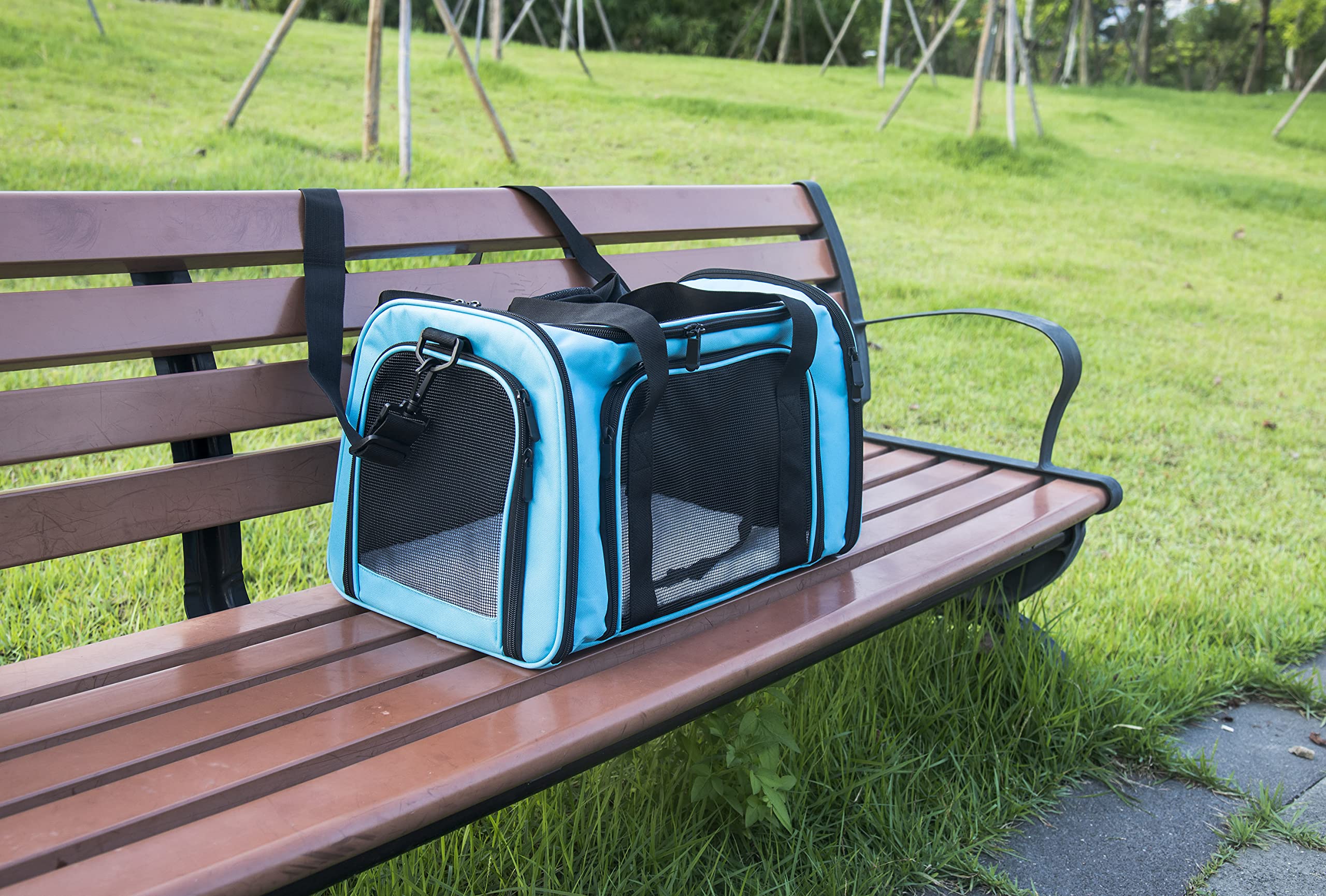 NextFri transportín con cama de forro desmontable para higiene fácil.