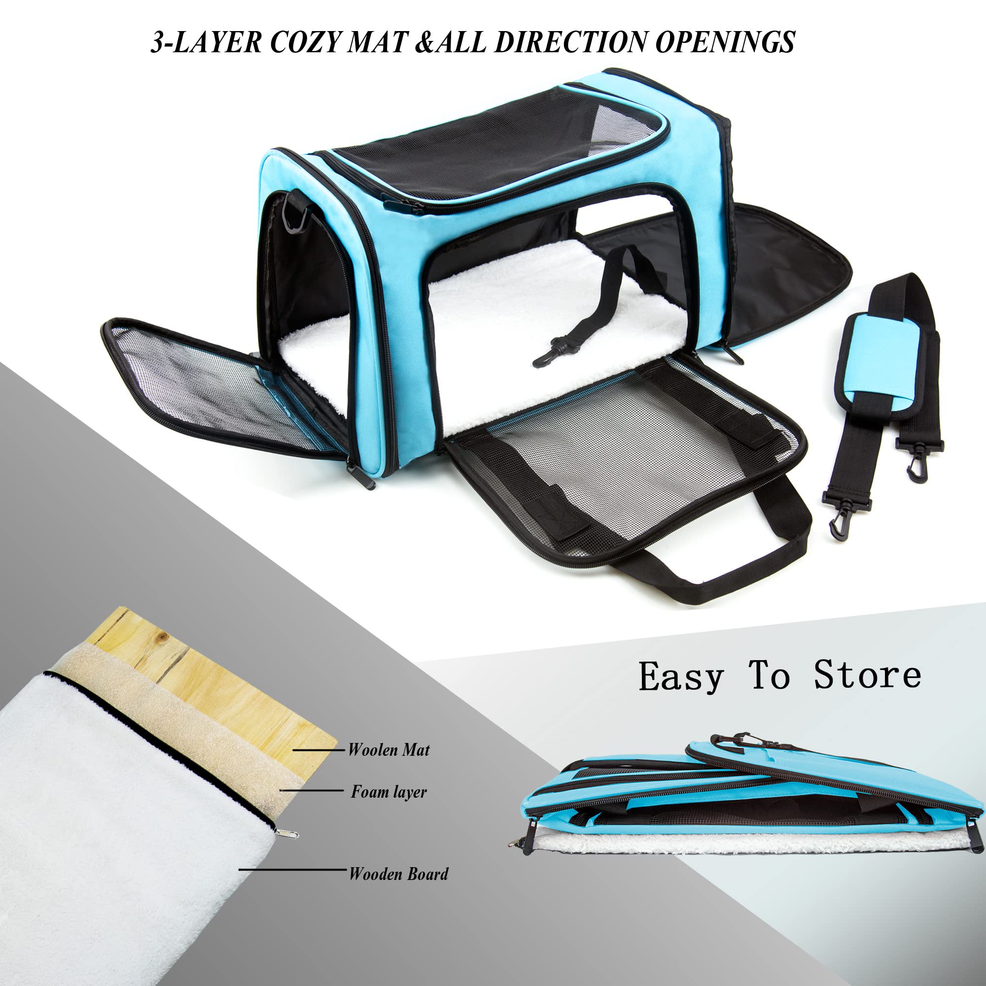 NextFri transportín suave para perros medianos, ideal para viajes cortos.