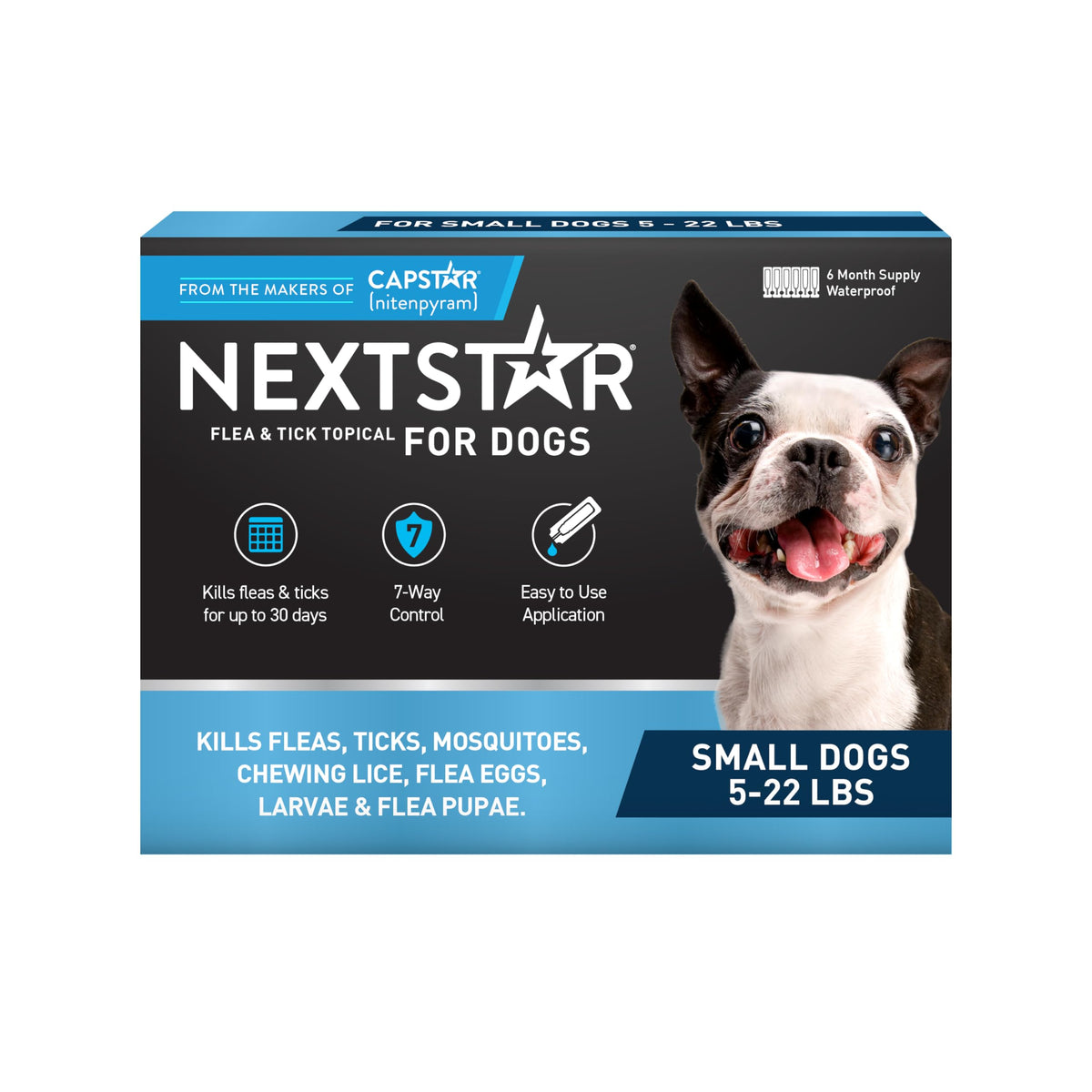 NEXTSTAR Drops: frasco de aplicación rápida para perros, protección frente a pulgas y garrapatas.