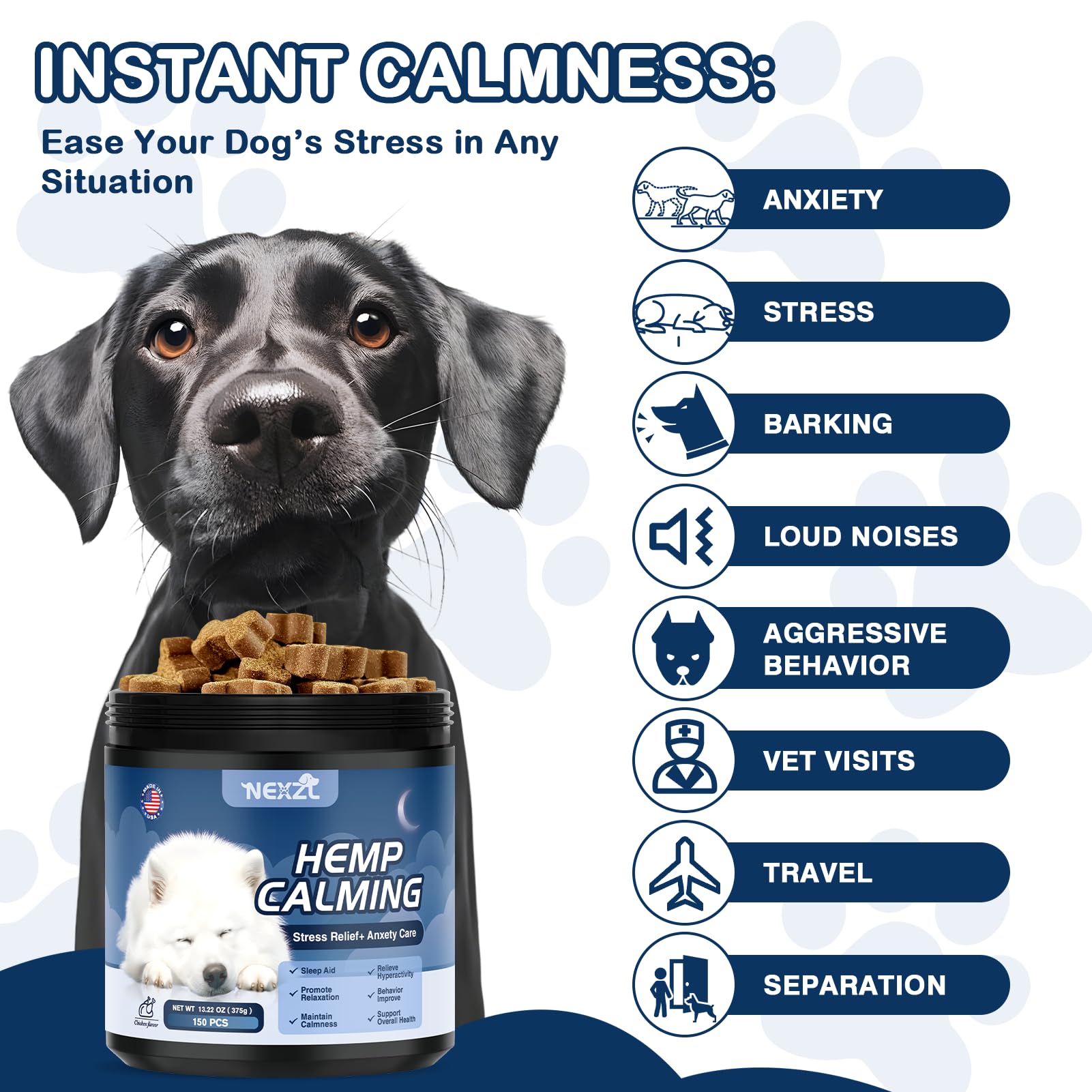 NEXZL masticables calmantes: hechos en EE. UU. con ingredientes naturales