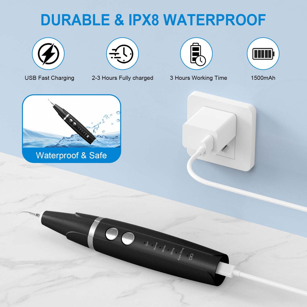 Batería recargable por USB para sesiones prolongadas.