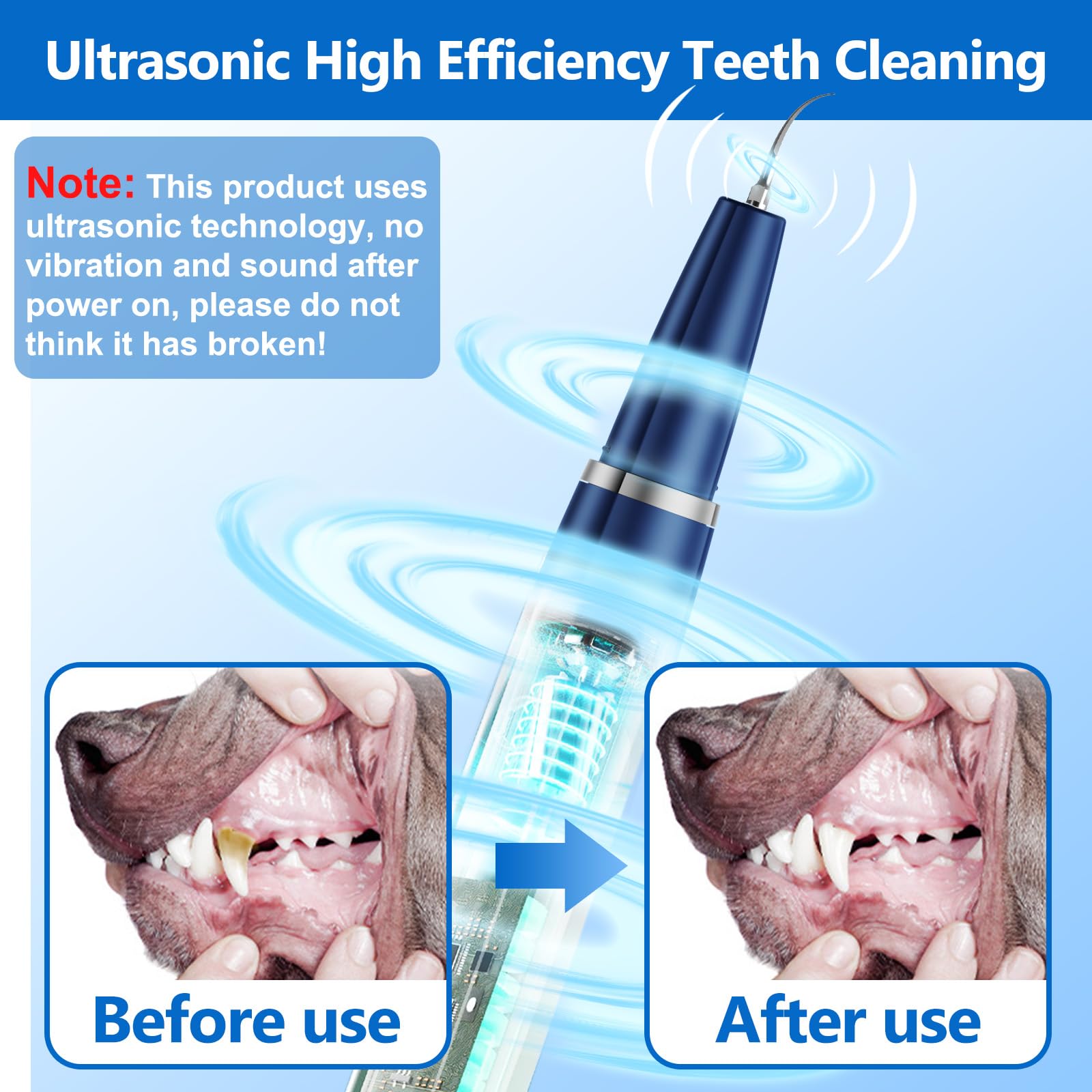 Ni-SHEN kit limpieza dientes para perros y gatos, herramientas completas