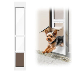 NIAOMAOGOU puerta perro deslizante con marco de aluminio blanco para durabilidad diaria