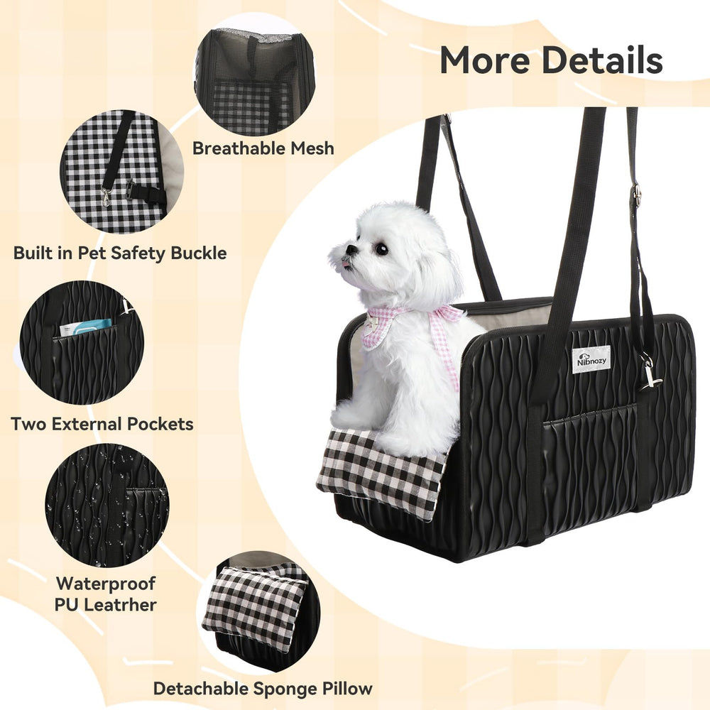 Nibnozy cama-transportable-para-perro se usa como cama de viaje.