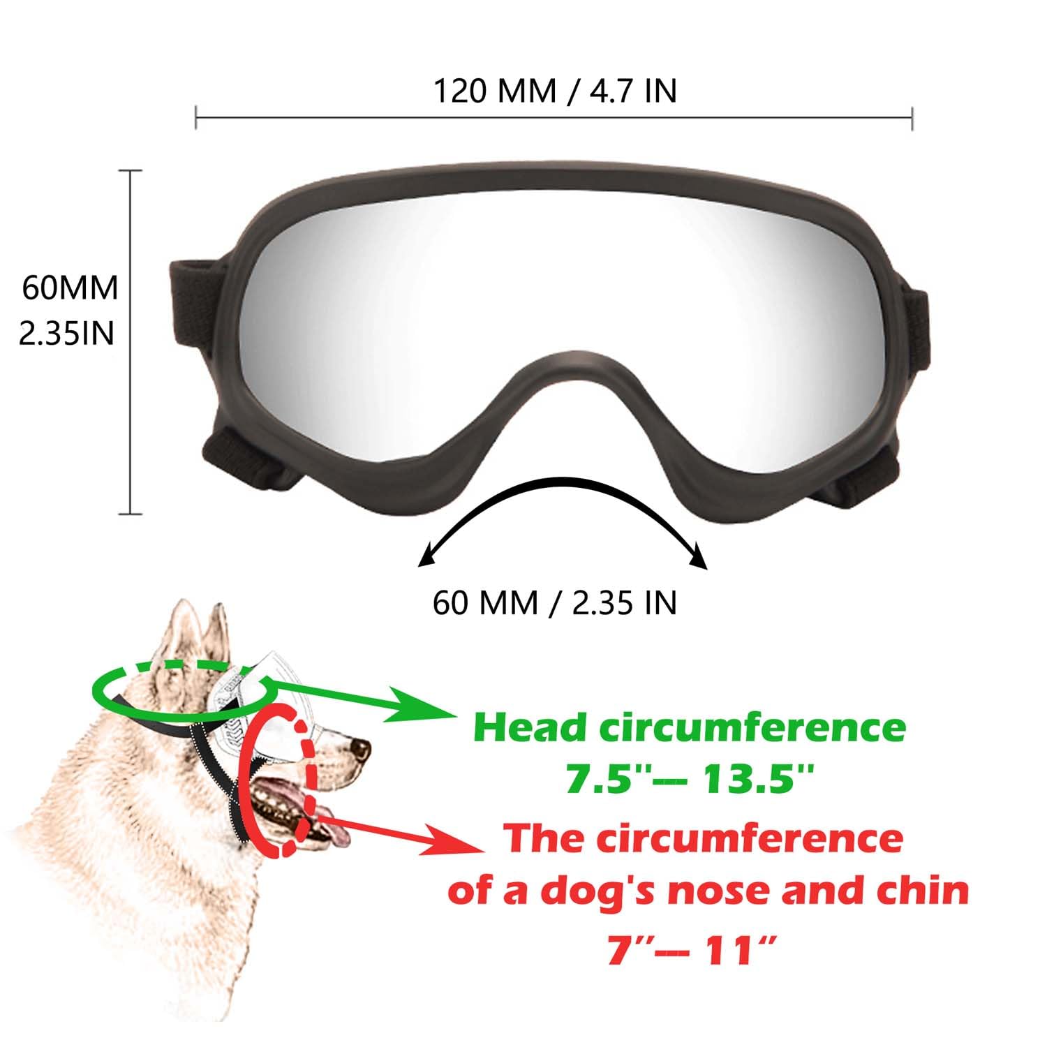 Nicerinc Pet Doggles: espuma interior suave para confort