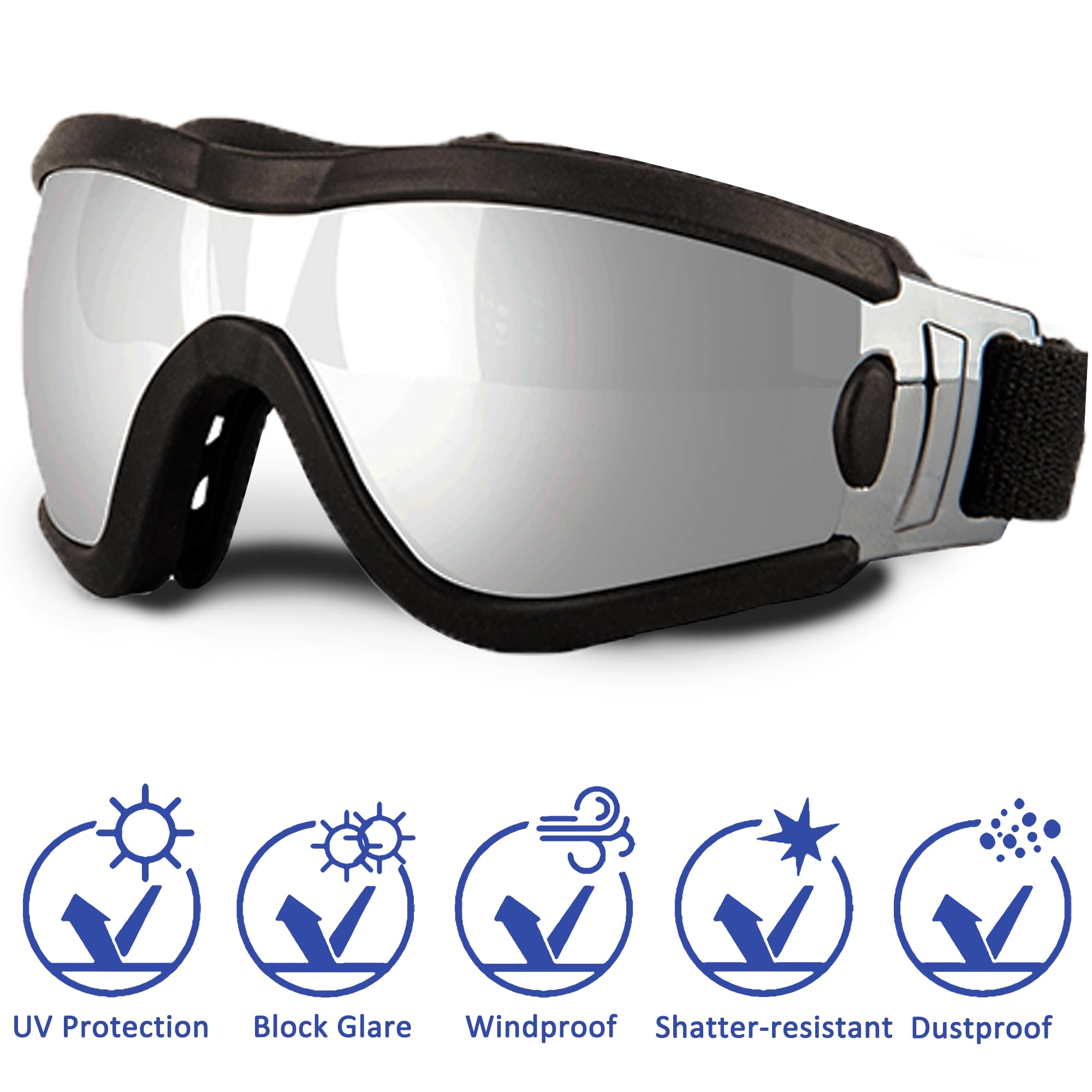 Lentes PC NICERINC PET con protección ultravioleta para ojos del perro.