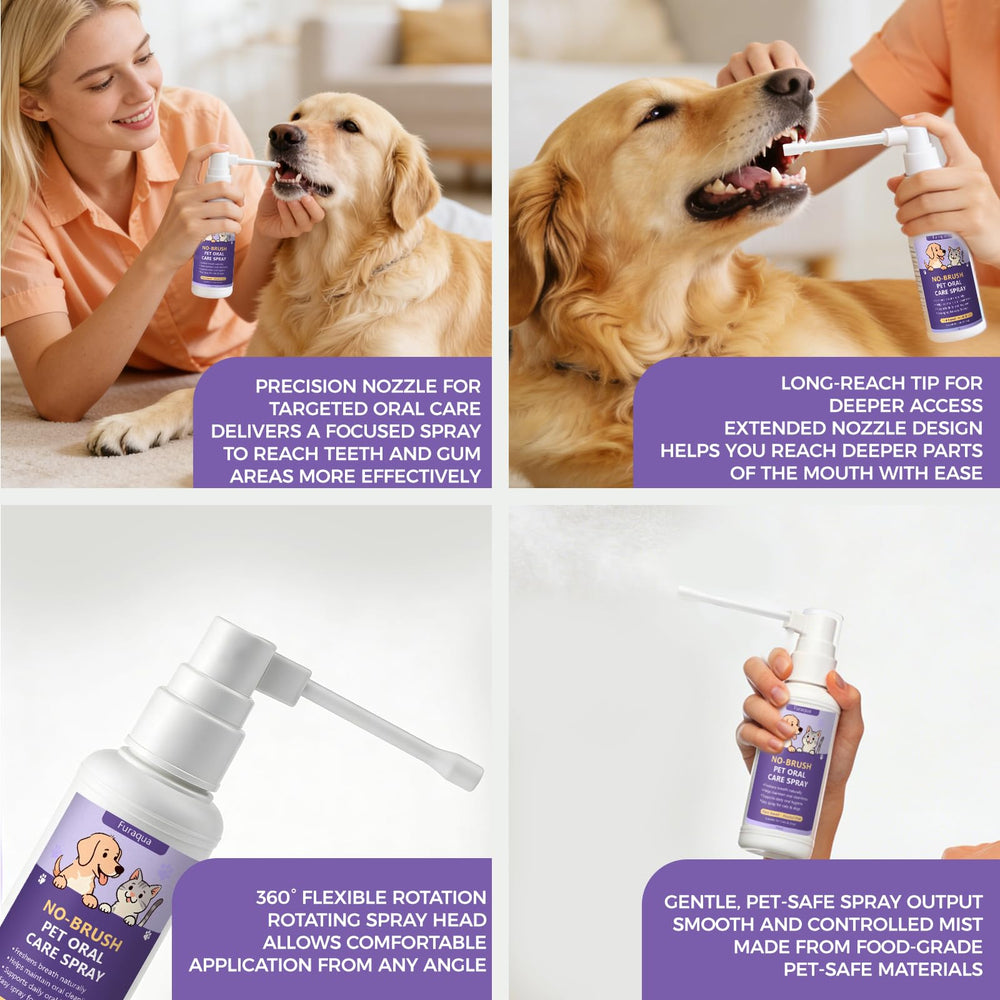 Formato en spray facilita la aplicación diaria para perros y gatos.