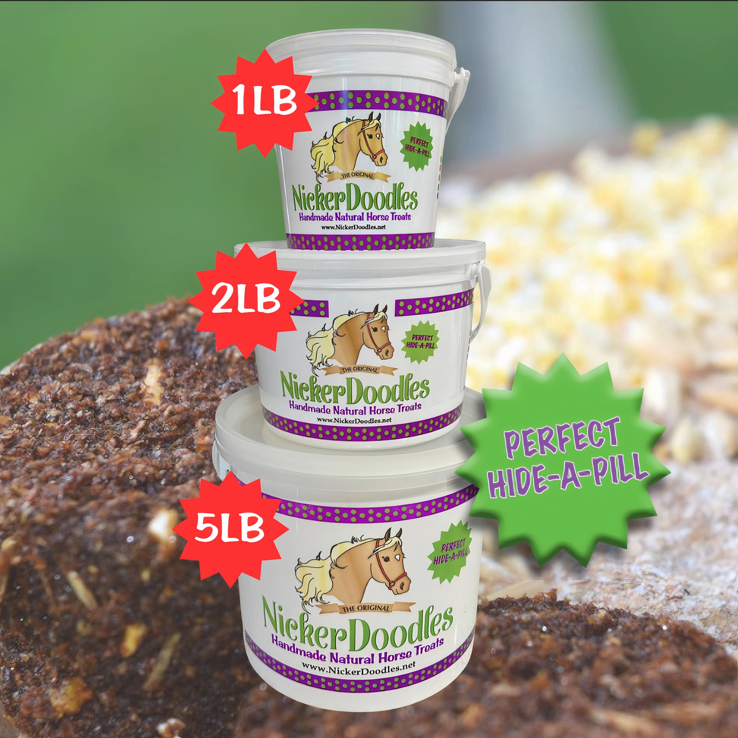 Nickerdoodles ingredientes saludables: trigo, avena y linaza para una golosina nutritiva.