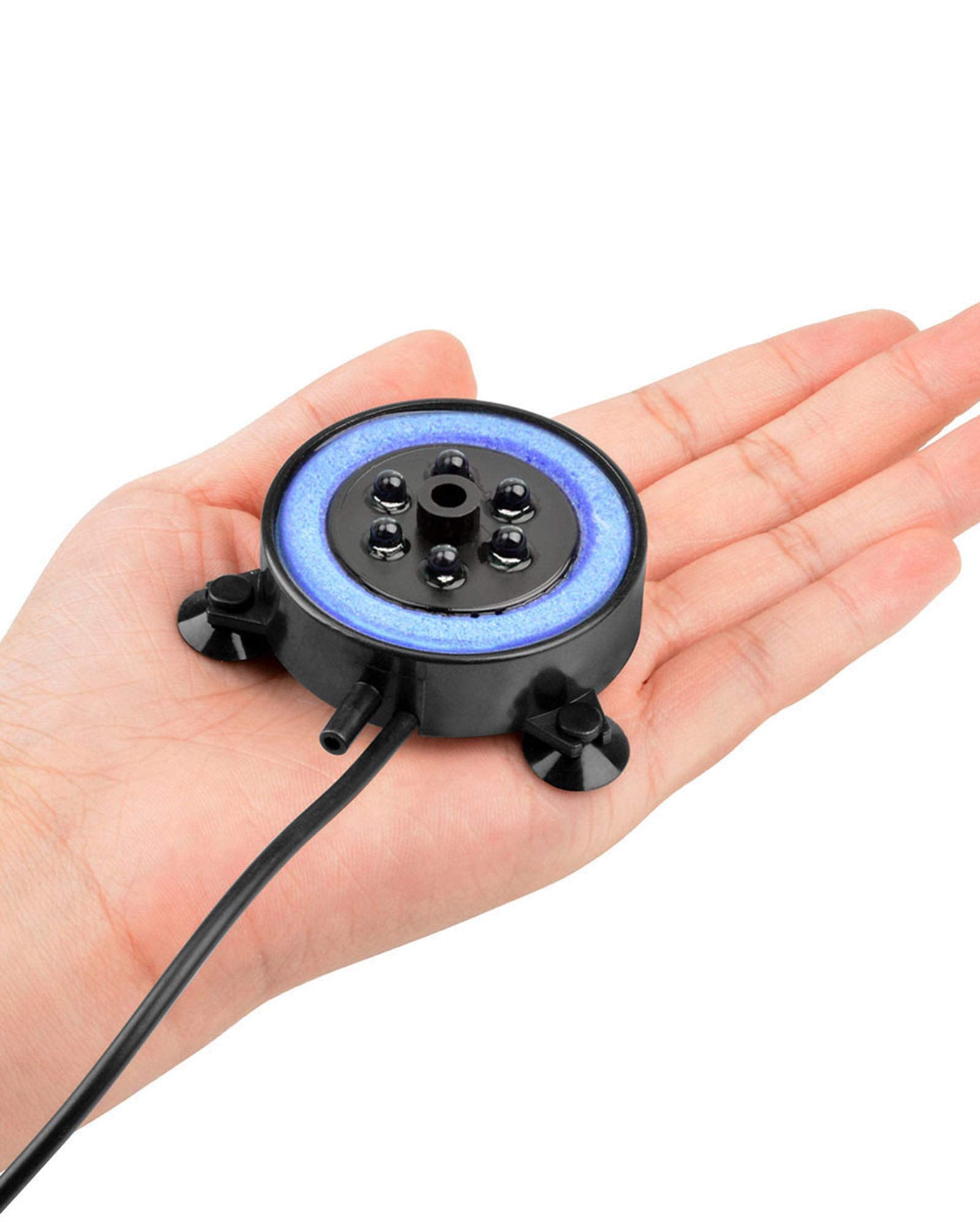 NICREW adorno volcánico para acuario con LED multicolor