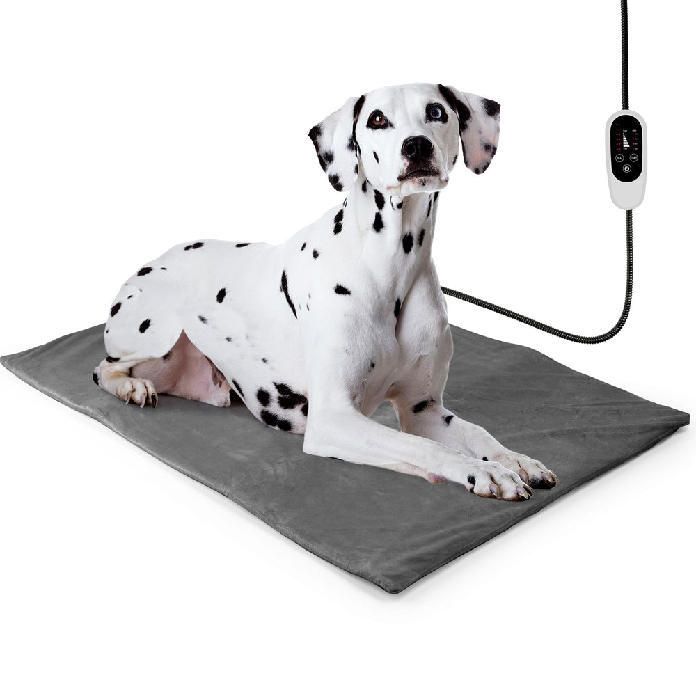 NICREW cama calefacción para perros grandes, vista frontal, brinda calidez constante.