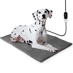 NICREW cama calefacción para perros grandes, vista frontal, brinda calidez constante.