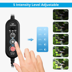 NICREW LED acuario 11 pulgadas, efecto amanecer y atardecer para crear ambiente natural.