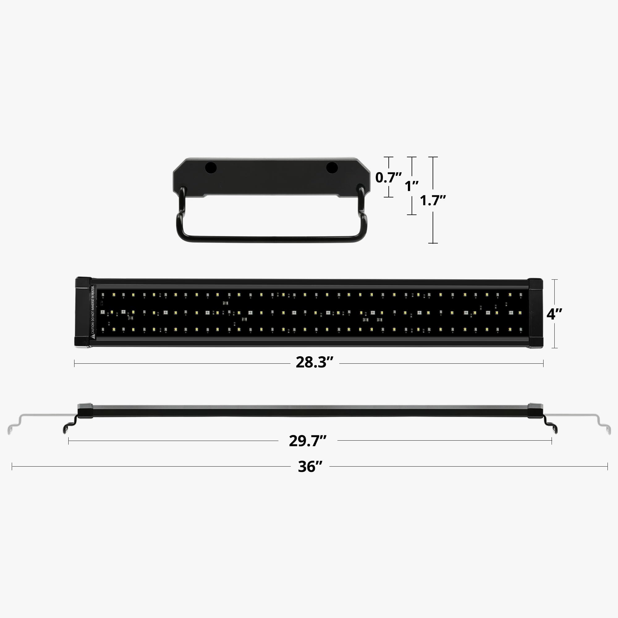 NICREW lámpara para acuario marino, compatible con tanques 30–36 pulgadas, diodos LED potentes.