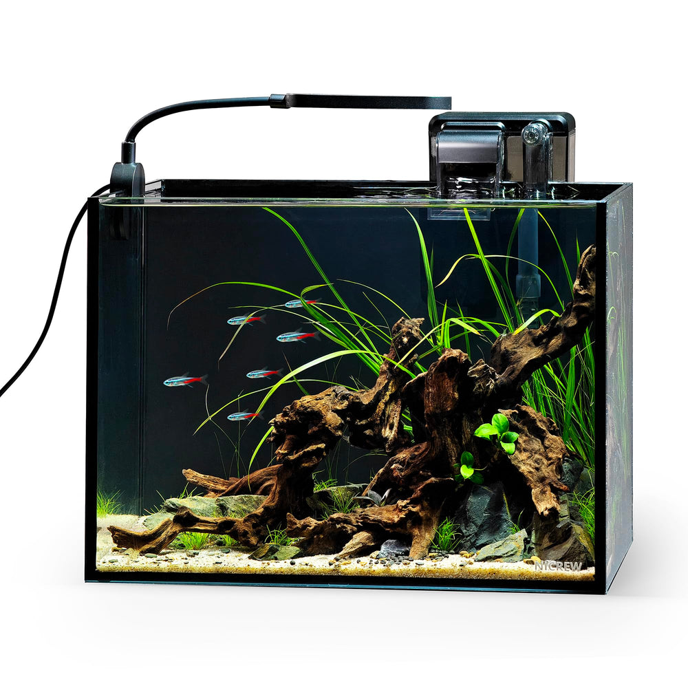 NICREW Nano Nature 2.5 galones, vista general en escritorio, ideal para espacios pequeños.