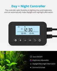 NICREW SkyLED Plus amanecer y atardecer para un acuario relajante.