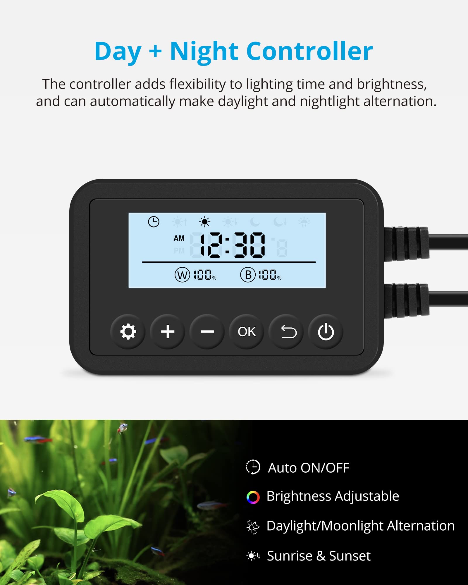 NICREW SkyLED Plus control programable de iluminación para acuario