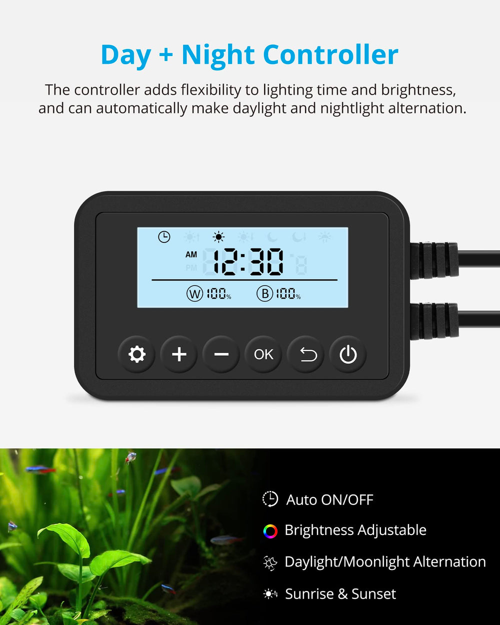 NICREW SkyLED Plus control programable de iluminación para acuario