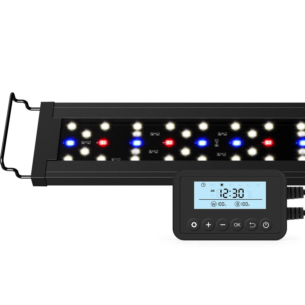 NICREW SkyLED Plus ilumina con espectro completo para plantas en acuarios.