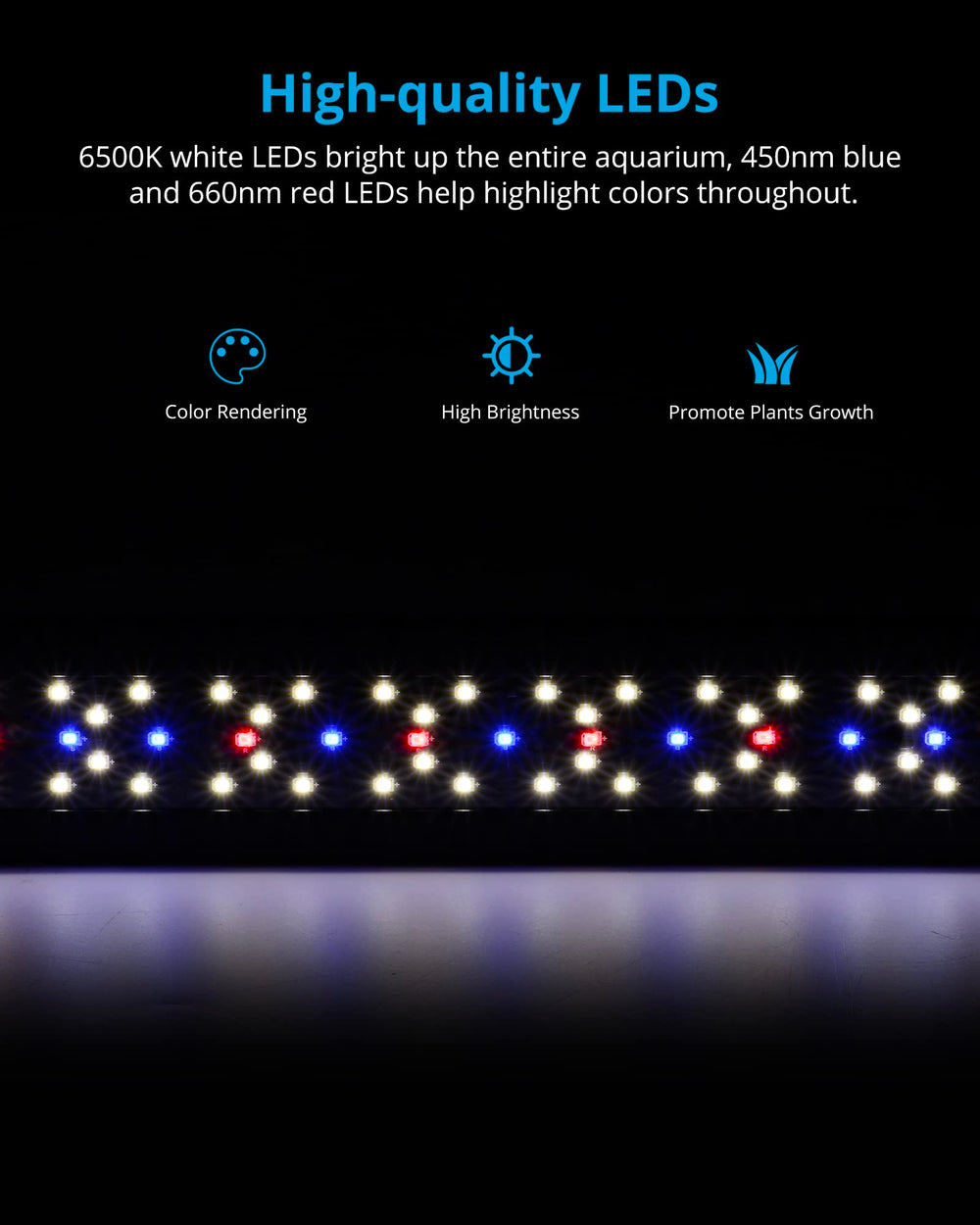 NICREW SkyLED Plus luz día/noche ajustable para acuarios con plantas