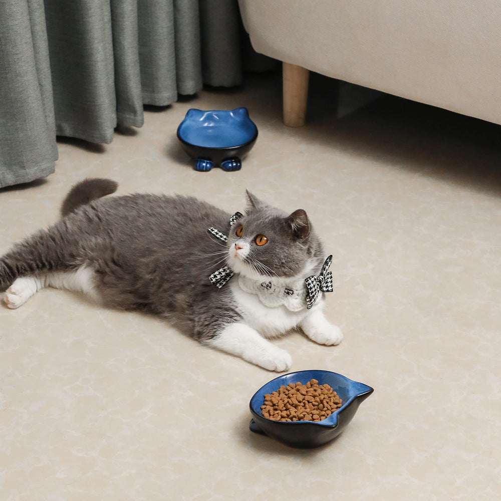 Nihow cuenco para gato con base amplia evita deslizamientos.