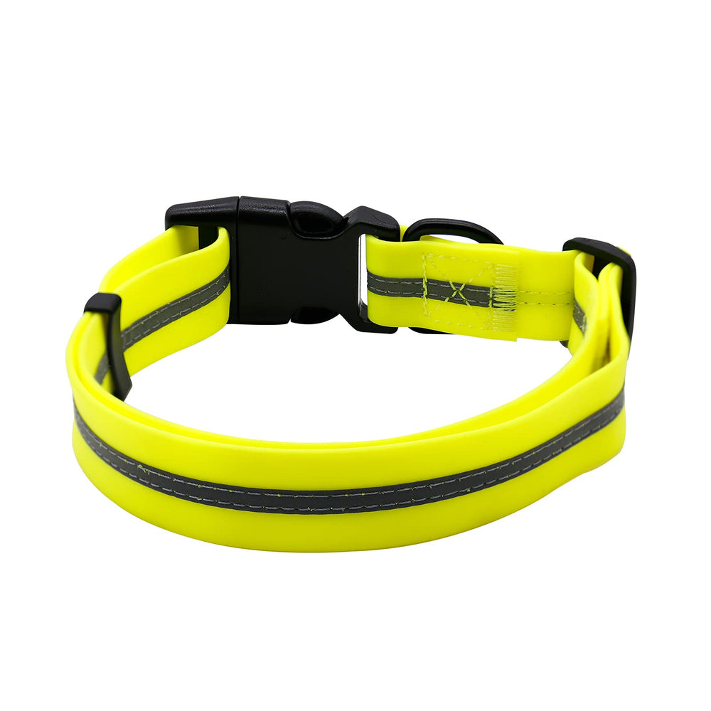 Collar Nimble con cinta reflectante para mayor visibilidad nocturna.