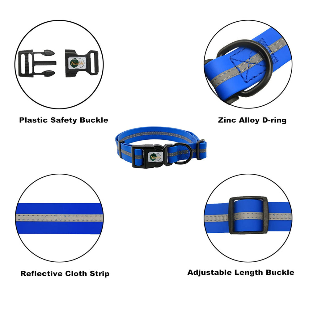 Collar NIMBLE disponible en tallas pequeñas, medianas y grandes para perros.