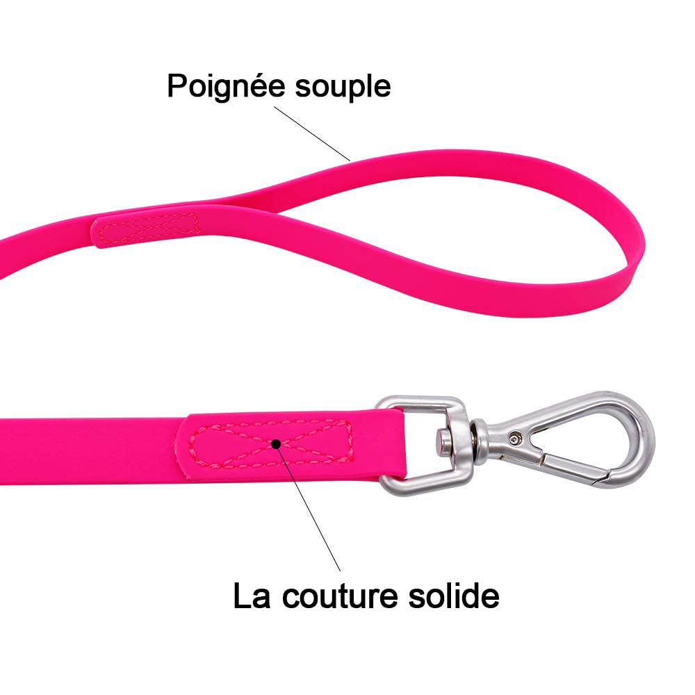 Correa NIMBLE de 30 pies rosa para obediencia al aire libre.