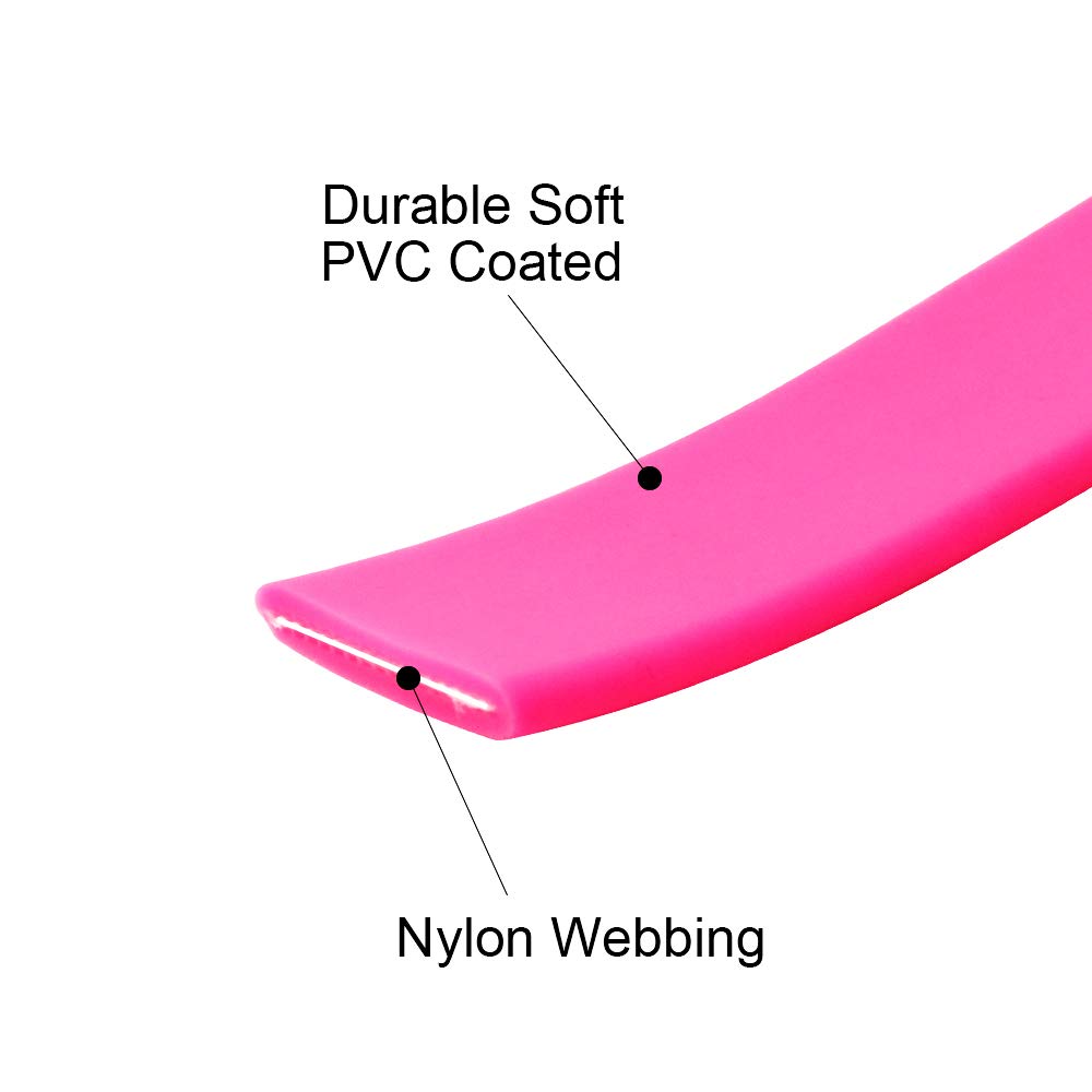 NIMBLE correa impermeable de 10 pies en rosa, control preciso durante entrenamientos.
