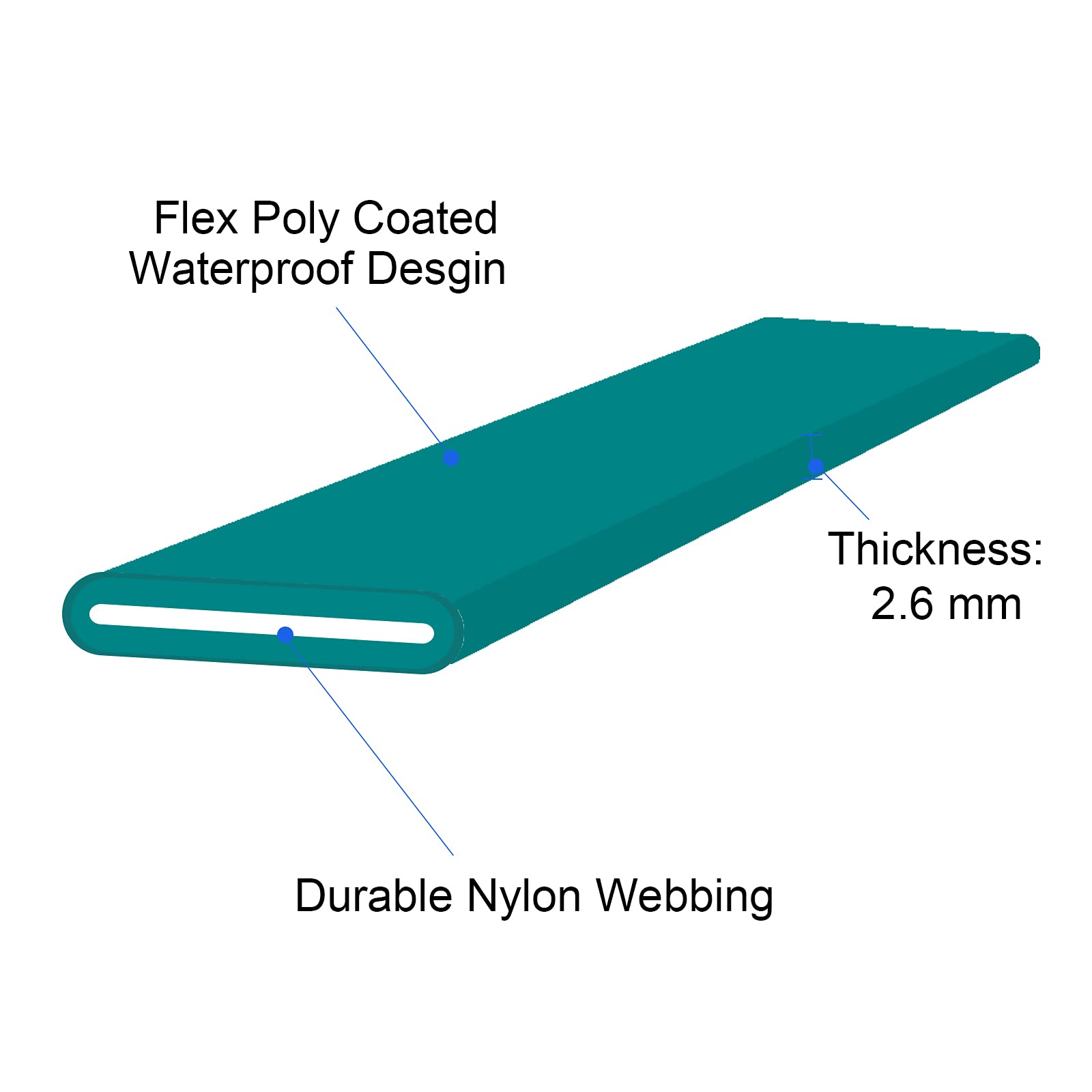 NIMBLE correa impermeable de secado rápido útil para playa y clima húmedo.