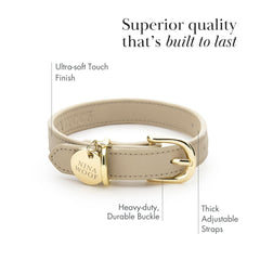 Collar Nina Woof Copenhagen en cuero vegano suave para comodidad diaria
