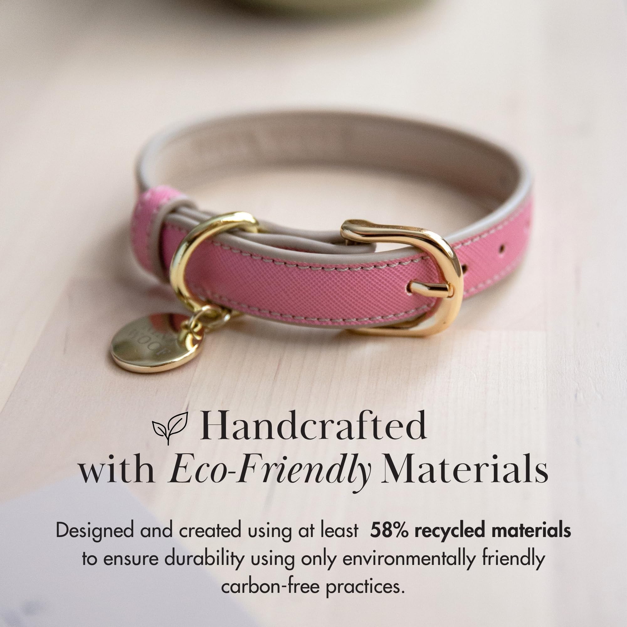 Materiales libres de crueldad de Nina Woof, certificados por PETA.