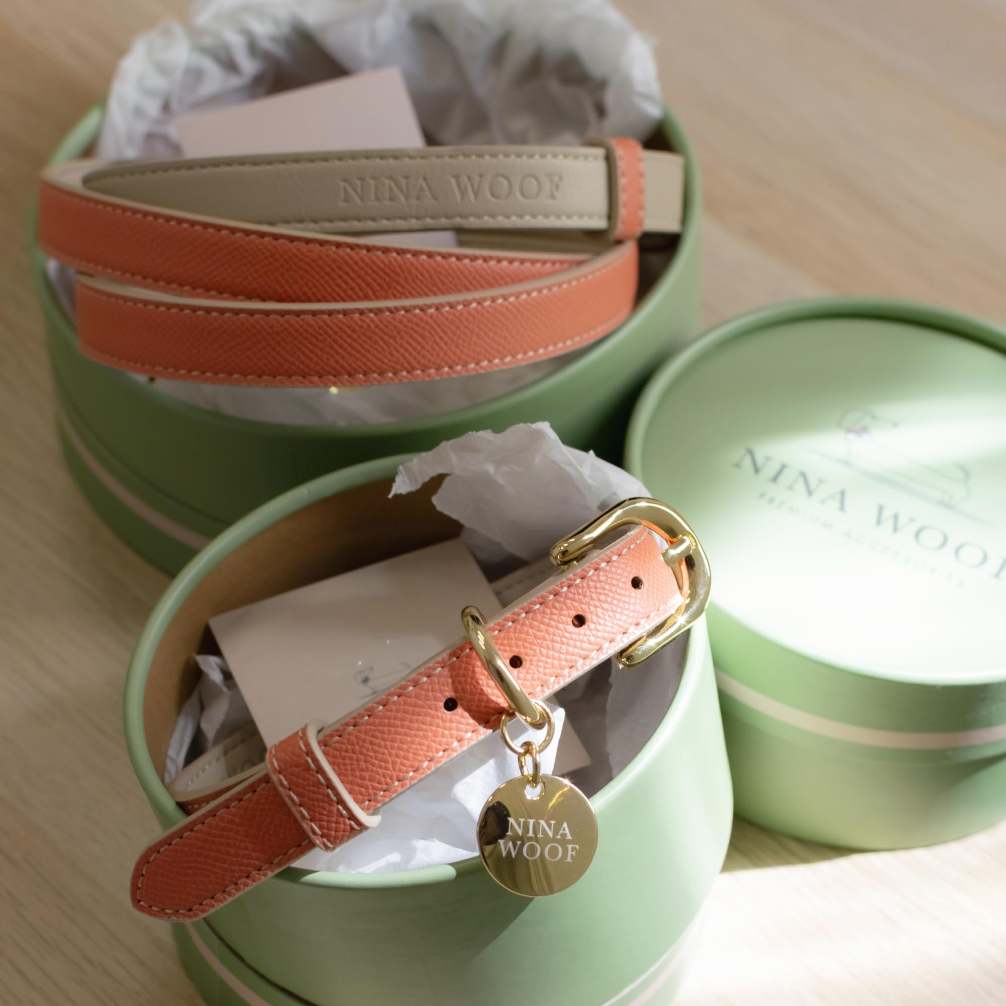 Nina Woof Rio collar uso diario, confort duradero para caminatas y juegos.