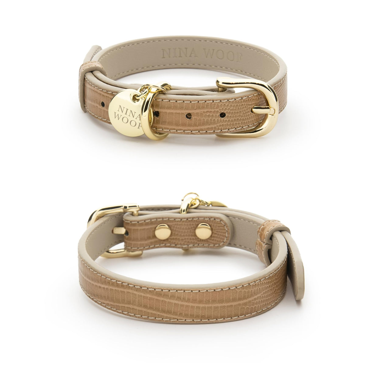 Nina Woof Milan Collar con cierre ajustable para un ajuste cómodo y seguro.