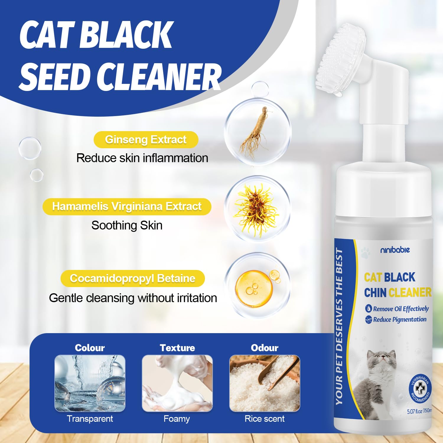 Ninibabie ayuda a equilibrar la grasa de la piel en gatos.