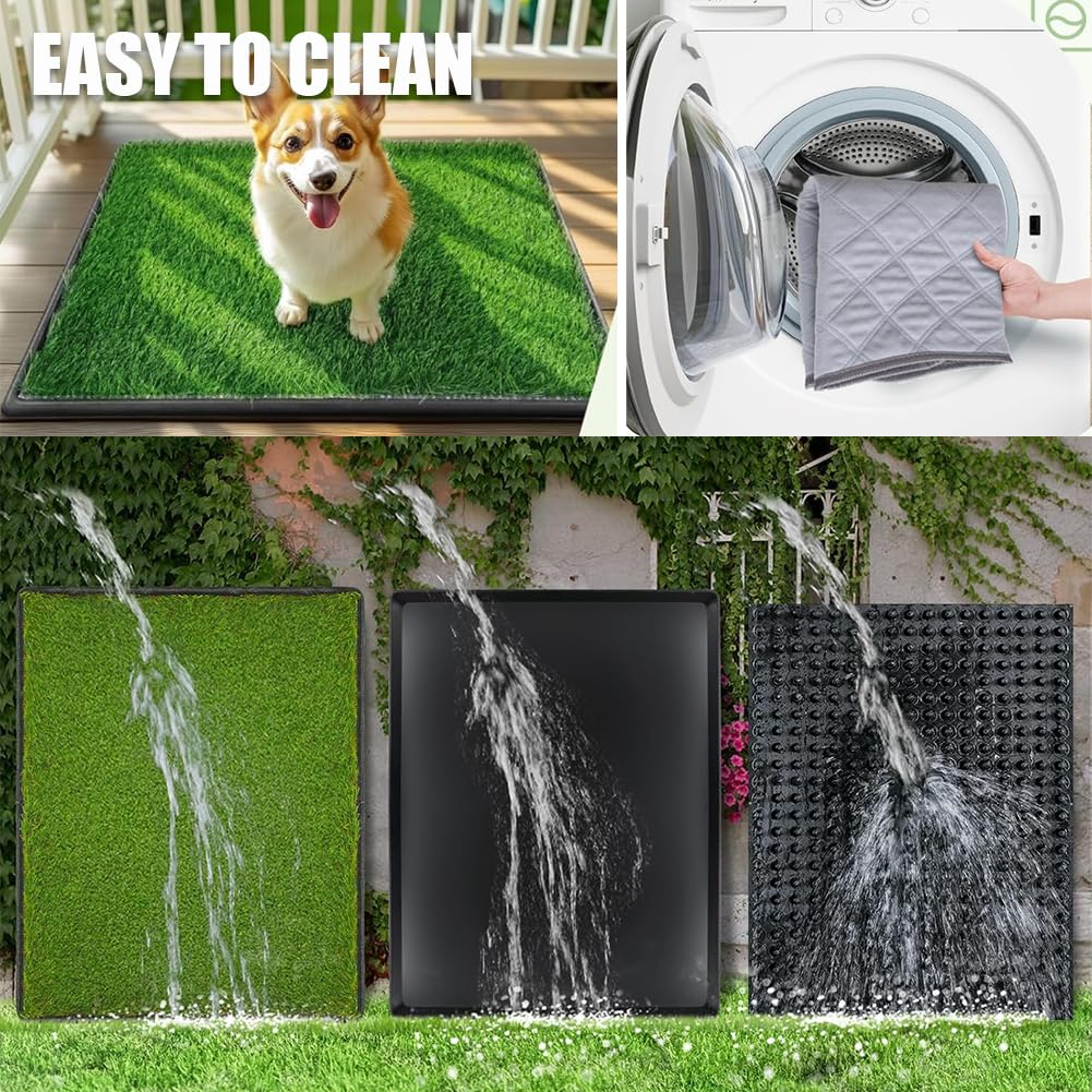 NINXANG bandeja de perro césped 25x20 pulgadas, adecuada para perros medianos y grandes.