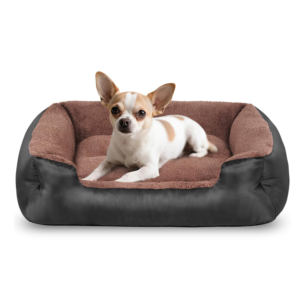 Cama NIRDOG para perros pequeños con laterales altos de apoyo.