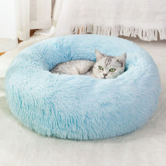 Cama Nisrada para gatos: cama redonda de 20 pulgadas, descanso cómodo.