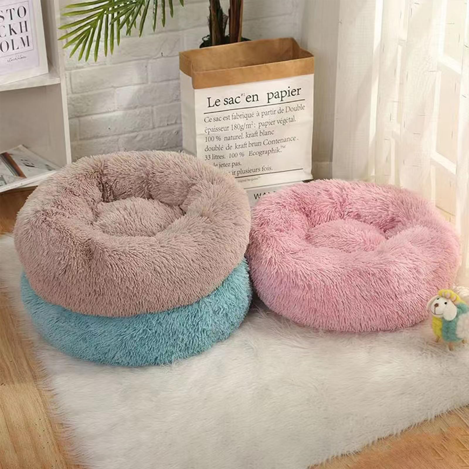 Nisrada, cama lavable a máquina en ciclo suave para mascotas.