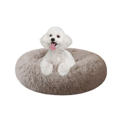 Cama Nisrada circular de 20 pulgadas para perros y gatos, descanso cómodo.